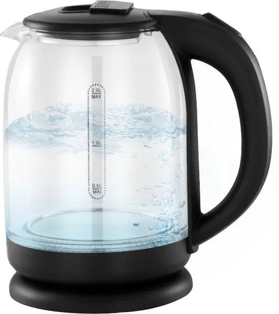 Стъклена електрическа кана за вода с Led осветление KUMTEL TWIX