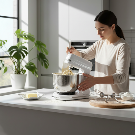 Смесване на тесто с планетарен миксер Dictrolux