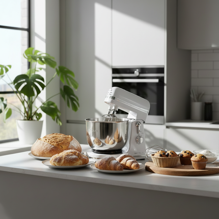 Прясно изпечени хляб и сладкиши до миксера