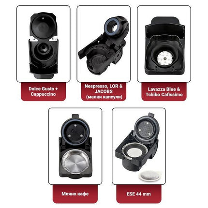 Кафемашина 8 в1 Oliver Voltz OV51171E5, 19бара/1450W, Сиво с черно